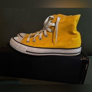Yellow High-Top Kids Sneakers